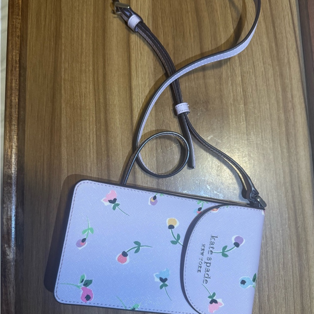 Kate Spade New York Floral Leather Phone Crossbody Bag - NWOT - Picture 11 of 13
